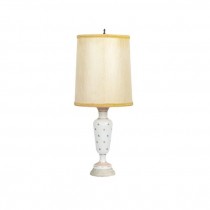 TABLE LAMP-White w/Small Flowers