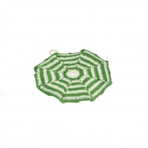 POT HOLDER-Decorative Green & White Round