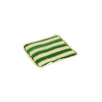 POT HOLDER-Decorative Green & White Stripes