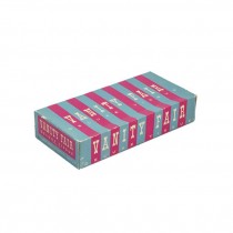 TISSUE BOX-Vintage Vanity Fair Pink & Blue Striped Paperbox