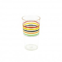 JUICE GLASS-Multi-Colored Stripes