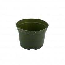 PLANT POT-Green Plastic w/Holes at Bottom