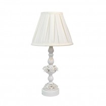TABLE LAMP-White Porcelain w/Flowers