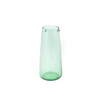 VASE-Translucent Green Glass Pitcher