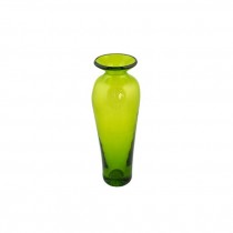 VASE-Tall Translucent Green Glass-Urn Shape