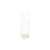 VASE-Tall Square Frosted Glass