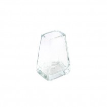 VASE-Short Thick Clear Glass