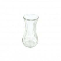 VASE-Clear Ribbed Glass