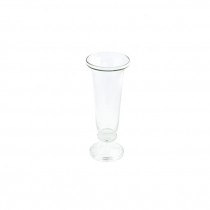 VASE-Clear Glass Modern Urn W/Pedestal Base