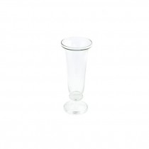 VASE-Clear Glass Modern Urn W/Pedestal Base