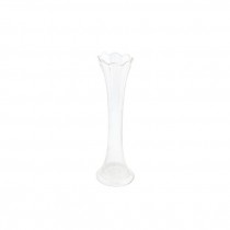 VASE-Clear Pressed Glass/Fluted Scalloped Edge