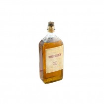 WHISKEY BOTTLE (Large)-Vintage "Aged 10 Years" W/Corked Top