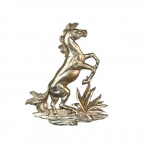 PLAQUE-RAF Gold Wood Rearing Horse