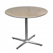 CAFE TABLE-Chrome Base & Wood Laminate Top