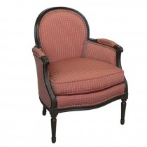 UPHOLSTERED ARM CHAIR-Cameo Back W/Pads on Arms