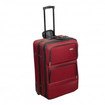 SUITCASE-Large Soft Red Expandable W/Wheels