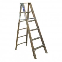 WOODEN "A" FRAME LADDER-(67"H)