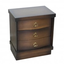 NIGHTSTAND-(3)Drawer W/Gold Heart Scoll Hardware