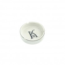 ASHTRAY-K Engraved in Center-White w/Blue Detailing