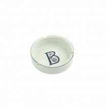 ASHTRAY-B Engraved in Center-White w/Blue Detailing