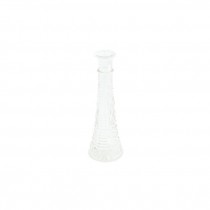 VASE-Clear Glass/Pressed Glass Design/Ruffled Edge