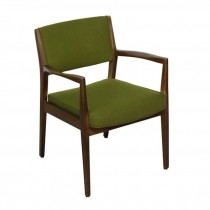 ARM CHAIR-Green Mid Century w/Wooden Frame