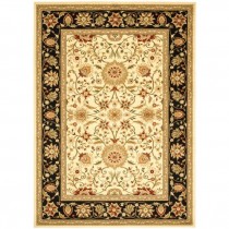 RUG (9 x12)-Persian/European Style- Ivory Center W/Black Border