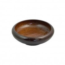 SERVING BOWL-Mahogany Wooden Serving Bowl on Low Pedestal