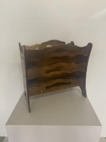 MAGAZINE RACK-MCM Walnut Rack