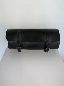 BICYCLE BAG-Black Round Leather