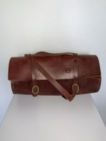 BICYCLE BAG-Brown Rounded Leather