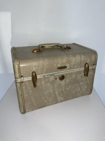 MAKE UP CASE-Vintage Samsonite-Distressed White