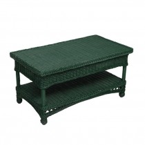 COFFEE TABLE-Green Wicker