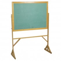 CHALKBOARD-Free Standing Light Wood W/Cork Board on One Side