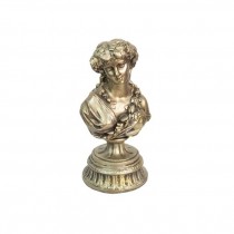 BUST-Gold Woman W/Roses Around Neck