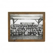 PRINT-Vintage Photo of Convention w/Welcome Sign in Back
