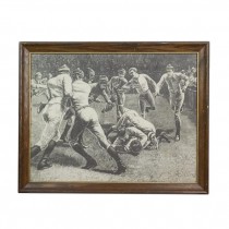 PRINT-Vintage Sketch of Football Players