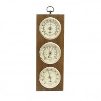 BAROMETER-Wooden Wall Hanging w/3 Dials
