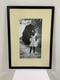 PRINT-Vintage Photo of Little Girl w/Umbrella