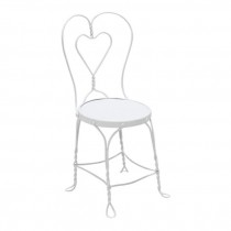 ICE CREAM CHAIR-White W/Heart Back