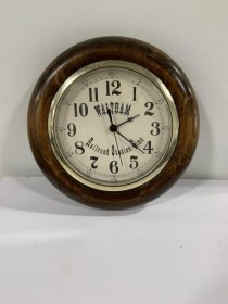 CLOCK-Waltham Railroad Station Wall Clock