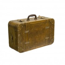 SUITCASE-Small Vintage Ochre Antique Finish Suitcase