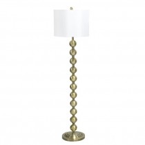 FLOOR LAMP-Brushed Brass Stacked Balls