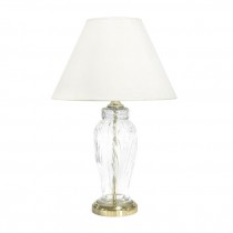 TABLE LAMP-Cut Glass w/Gold Base