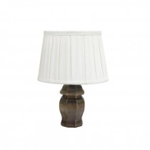 TABLE LAMP-Small Wooden Urn Shaped Lamp