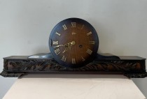 MANTEL CLOCK-Vintage Emes Ornately Carved W/Roman Numerals