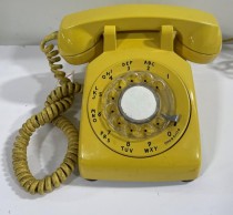 VINTAGE PHONE-Yellow Rotary