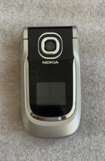 CELL PHONE-"NOKIA" Black & Silver Flip Phone