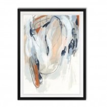 PRINT-Abstract Brush Strokes-Blk/Rust Red/Blue