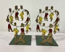 BOOKEND-"Dance in Jerusalem" Metal/Enamel Bookend (Pair)